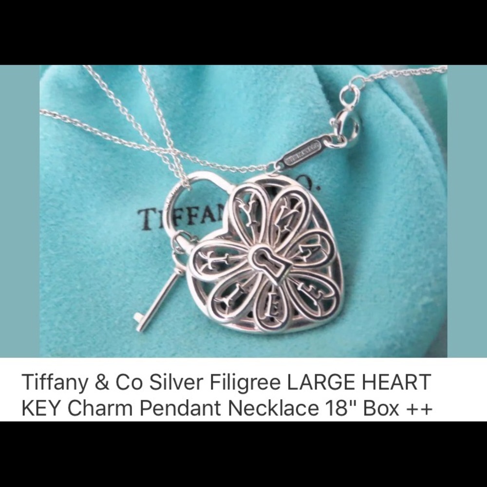 Tiffany necklace heart shape - silver